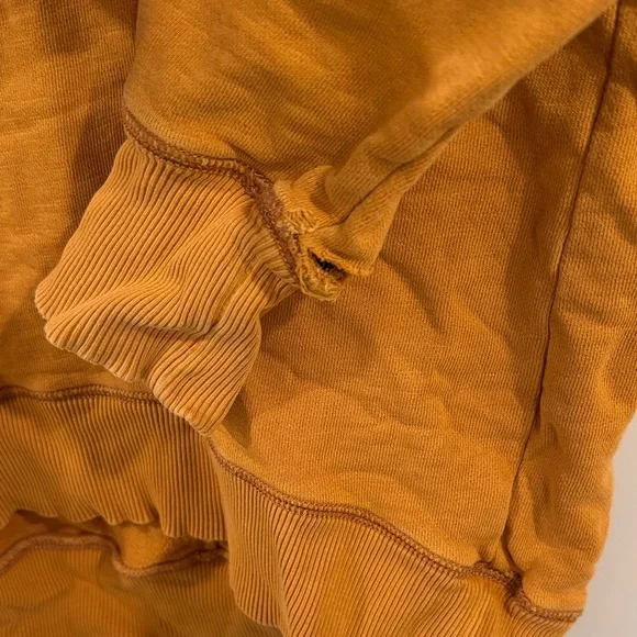 Pilcro by Anthropologie Niki Bubble Mustard Yellow Sweatshirt - Picture 5 of 10